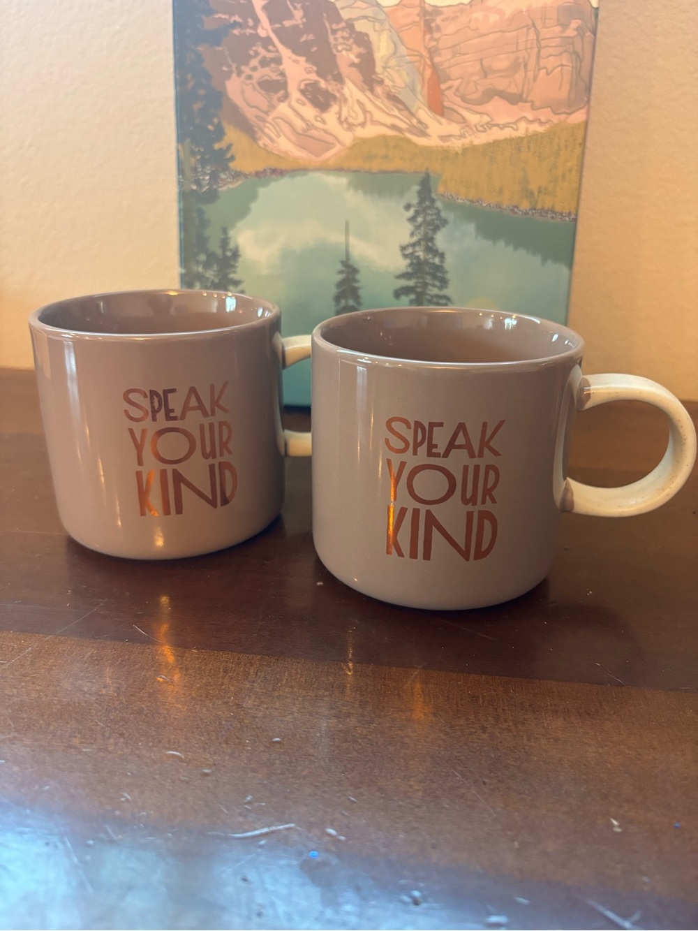 Set of Speak Your Kind Starbucks mugs